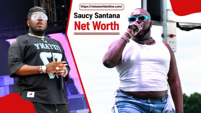 Saucy Santana performing on stage during live concerts, highlighting his net worth, music career, and lifestyle.